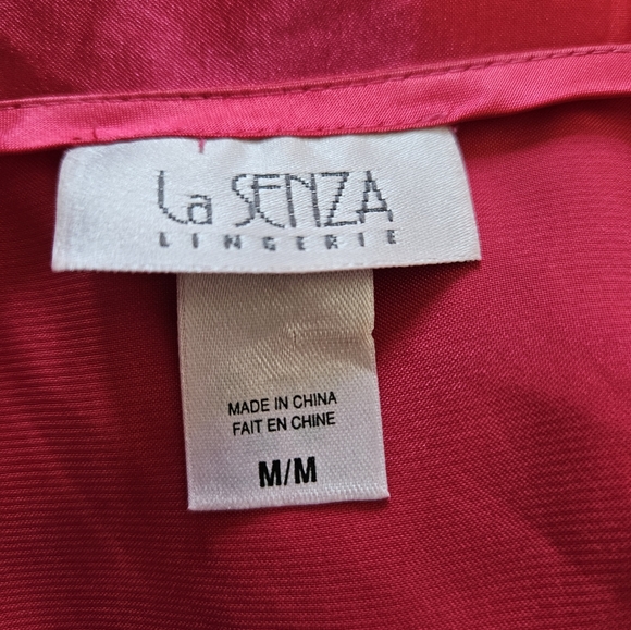 Lasenza lingerie red size medium w/ slit * tie ribbon intimate silk LA SENZA top - Picture 5 of 8